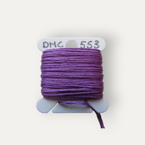 DMC 553 purple stranded cotton thread for hand embroidery or cross stitch