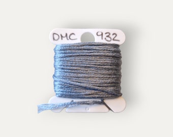 DMC 932 blue stranded cotton thread for hand embroidery or cross stitch