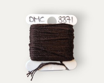 DMC 3371 dark brown stranded cotton thread for hand embroidery or cross stitch