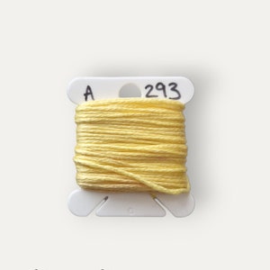 Anchor 293 pale yellow stranded cotton thread for hand embroidery or cross stitch