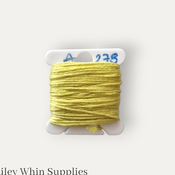 Anchor 278 yellow green stranded cotton thread for hand embroidery or cross stitch