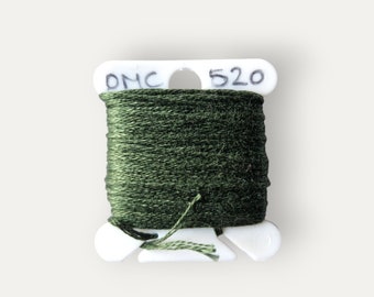 DMC 520 dark green stranded cotton thread for hand embroidery or cross stitch