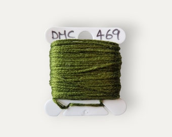 DMC 469 dark green stranded cotton thread for hand embroidery or cross stitch