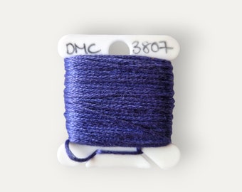DMC 3807 blauer Baumwollfaden für Handstickerei oder Kreuzstich