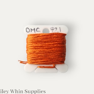 DMC 721 orange stranded cotton thread for hand embroidery or cross stitch