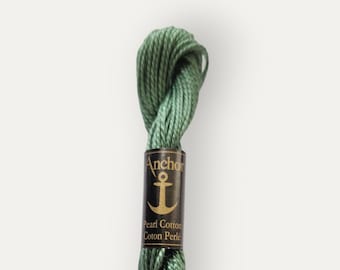 Anchor 216 green size 5 perle thread, cotton twisted thread for hand embroidery or cross stitch