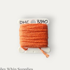 DMC 3340 orange stranded cotton thread for hand embroidery or cross stitch