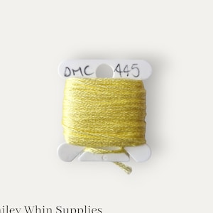 DMC 445 yellow stranded cotton thread for hand embroidery or cross stitch