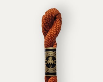 DMC 400 brown perle thread, DMC Perle Coton size 3, cotton twisted thread for hand embroidery or cross stitch