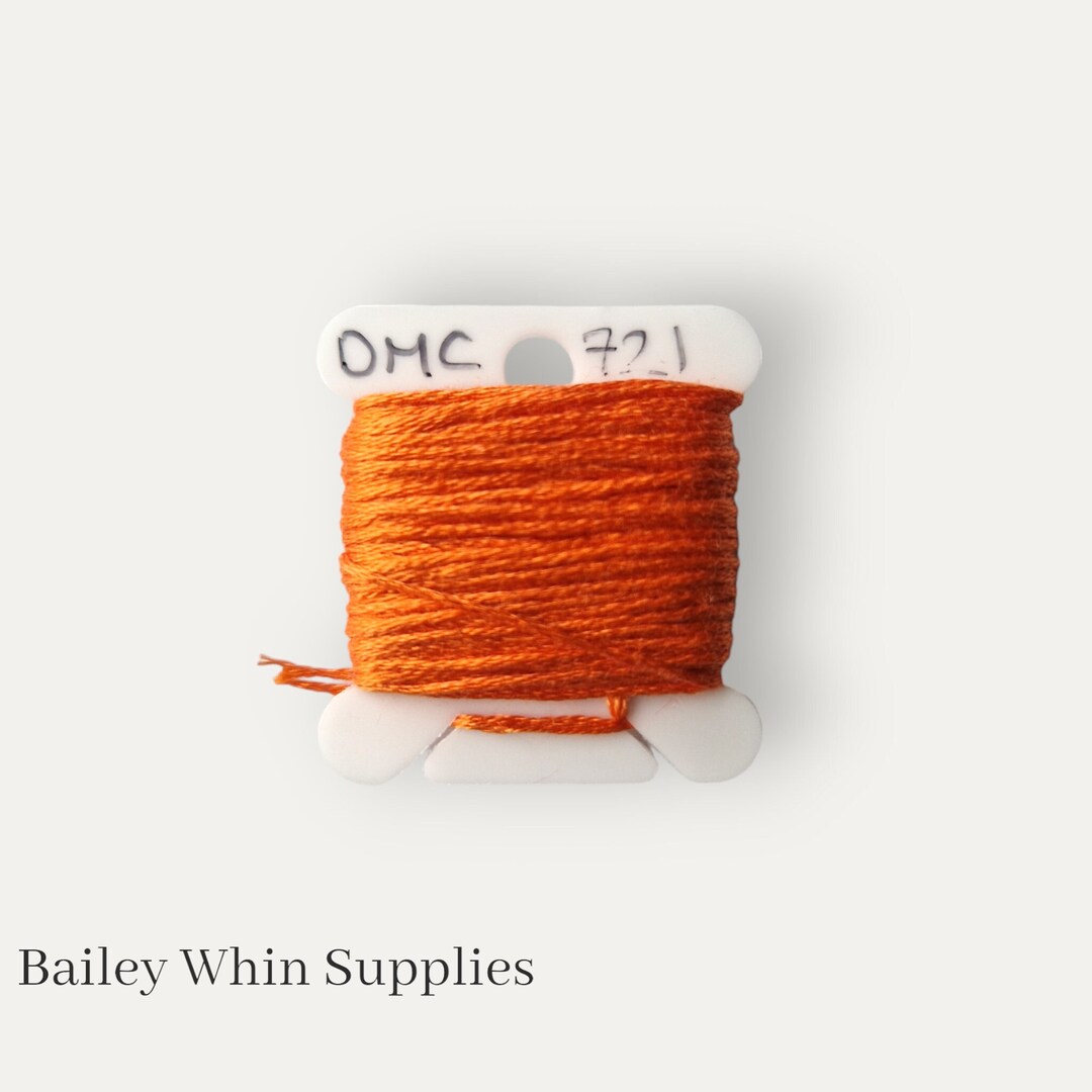 DMC 721 Orange Stranded Cotton Thread for Hand Embroidery or Cross