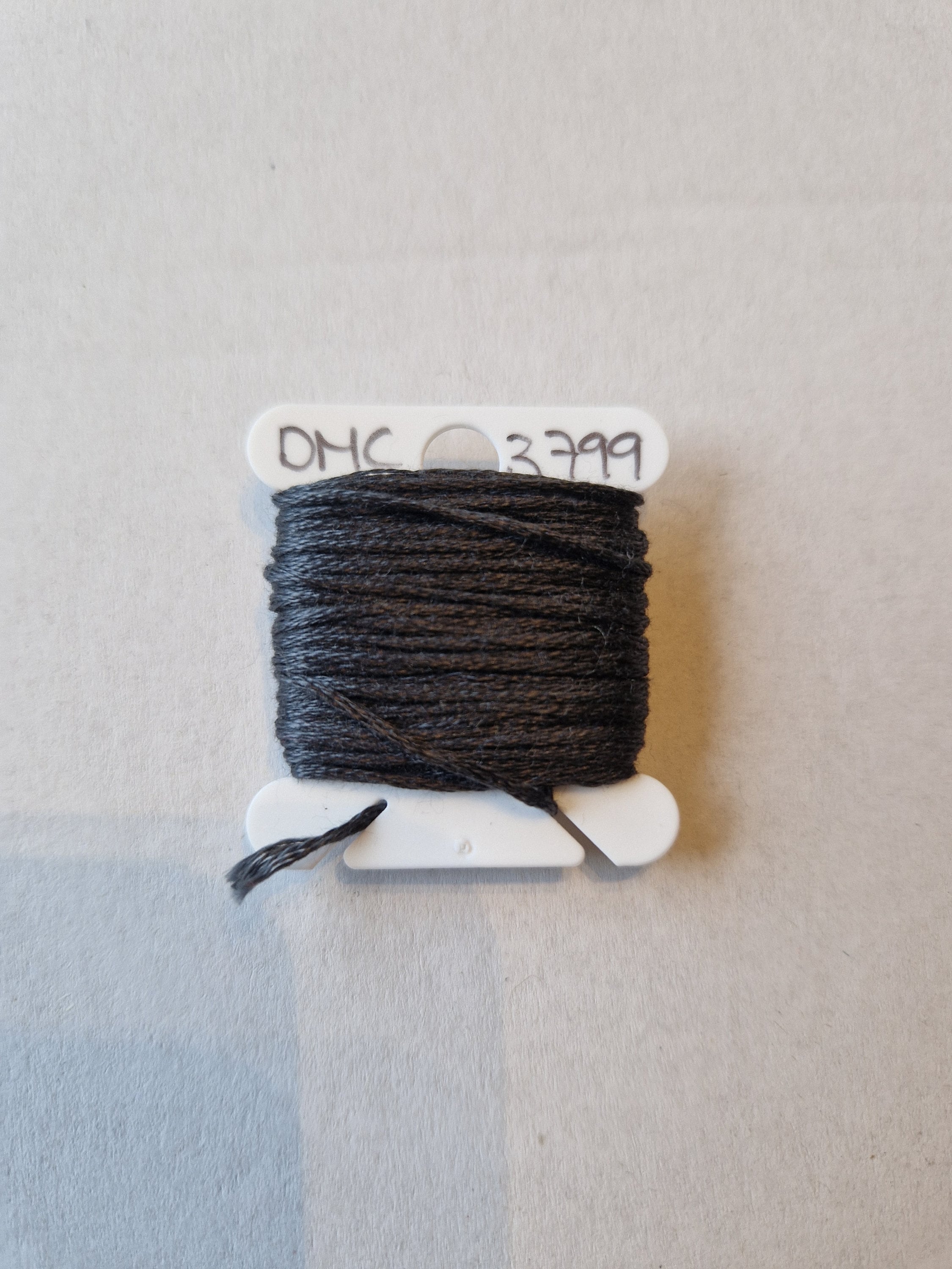 DMC 3799 Dark Grey Stranded Cotton Thread for Hand Embroidery or