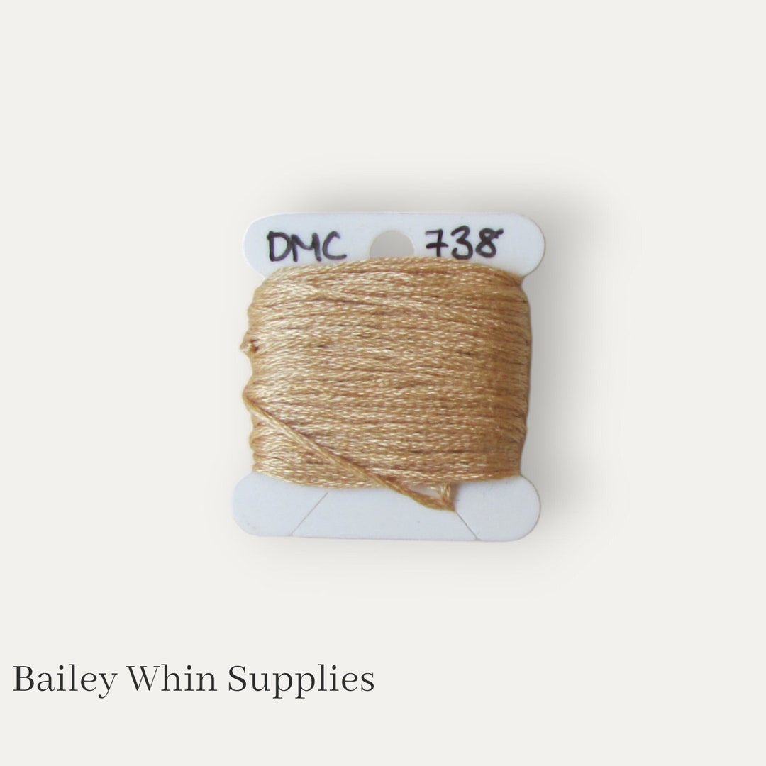 DMC 738 Light Brown Stranded Cotton Thread for Hand Embroidery or Cross ...