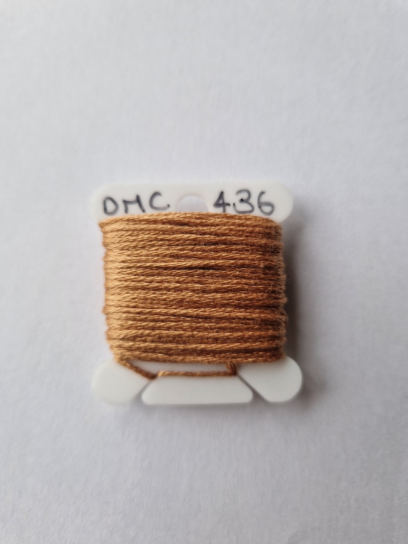 DMC 436 Brown Stranded Cotton Thread for Hand Embroidery or Cross