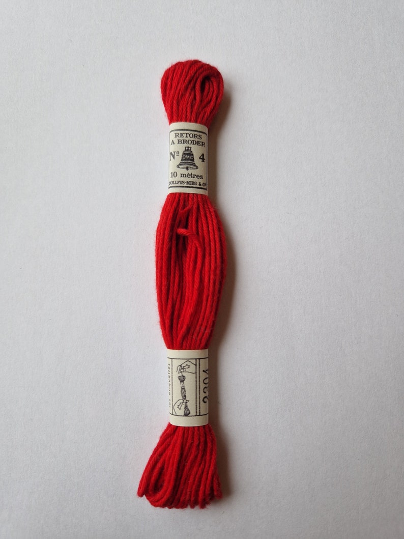 DMC 2304 Red Soft Cotton Yarn, Retors Matte Needlepoint Tapestry Thread