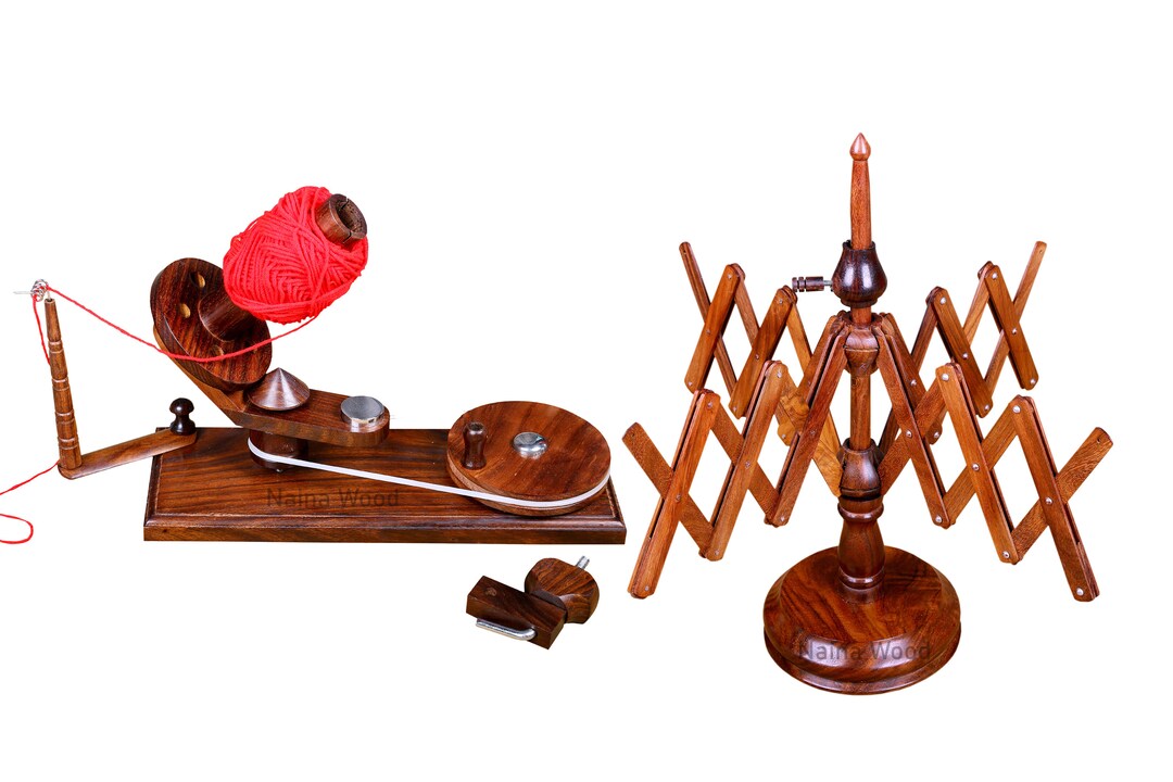 Wooden Yarn Winder and Tabletop Set for Knitting and Etsy
