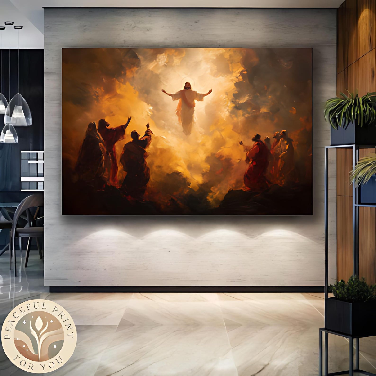 Jesus Second Coming Christ Art Judgment Day Art Christian Bible Wall ...