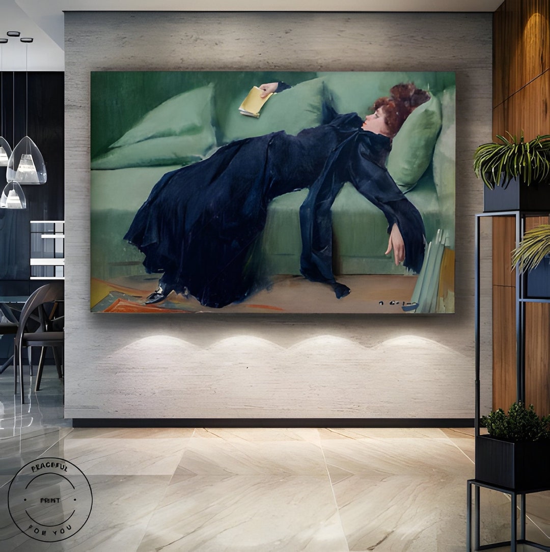 Decadent Young Woman After the Dance Gift for Friend Emerald Green Art ...