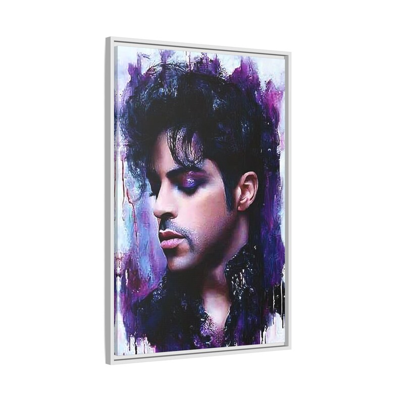 Prince Canvas Print - Iconic Musician Portrait in Abstract Purple Hues ...