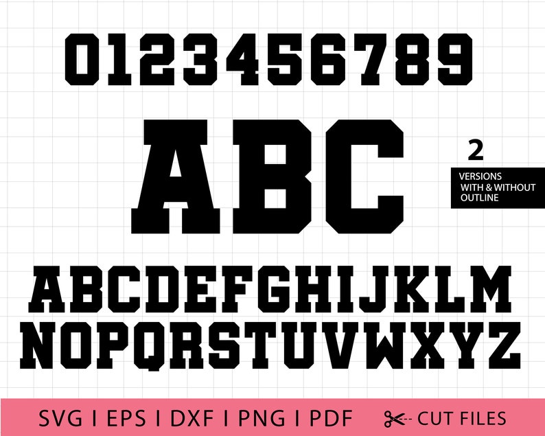 Varsity Font Alphabet SVG: Sports Jersey Letters (digital Download) - Etsy