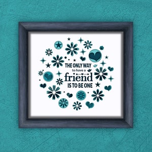 3D Freunde SVG, Multilayer Freunde Geschenk Dxf, Cricut Shadow Box SVG, Geschenk für Papercut, Shadowbox svg - für Cricut - für Silhouette