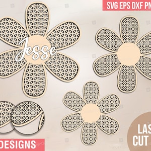 Pacote SVG Daisy de madeira, arquivos Svg Daisy Flower para Cricut, arquivos de corte Clipart para Cricut, arquivo de corte vetorial, svg de primavera, svg de verão, arquivos png