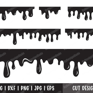 Dripping SVG, Dripping Borders SVG Bundle, Instant Download, Dripping Borders ClipArt, Melting ClipArt, Dripping Paint Svg, Dripping Png