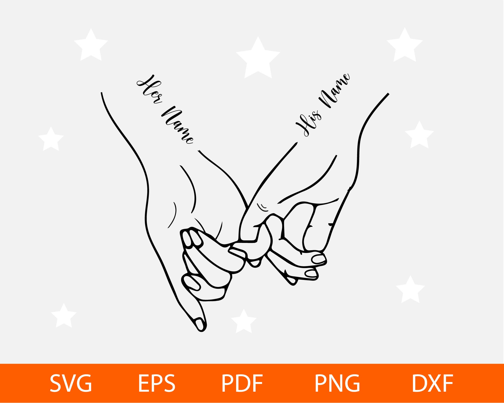 Couple Hand SVG, Holding hands lover svg, Couple Anniversary, Wedding gift, Valentines Day gift idea, svg for shirt, svg cut file for Cricut
