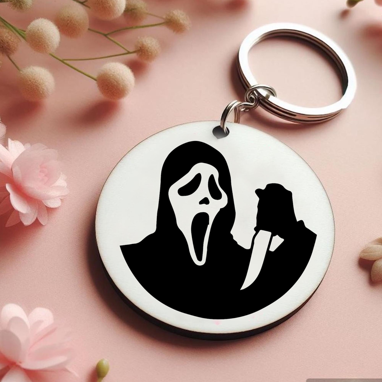 Halloween Keychain Svg Bundle, 15 Halloween SVG, Key Ring Pattern SVG ...