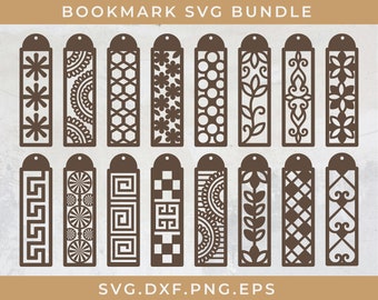 Laser Cut Bookmark SVG Bundle: Elegant Designs (Digital Download)