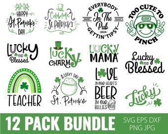Saint Patrick's Day SVG Mega Bundle: Luck, Clover, Shamrock (Digital Download)