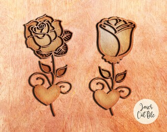 3D Flower SVG Laser Cut Files: Floral Design Bundle (Digital Download)