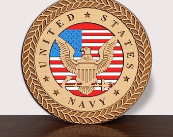 US Navy Gift Cutting File: 4TH July Cut Files, Independence Gift, Patriot Gift Laser Cut CNC (Digital Download)
