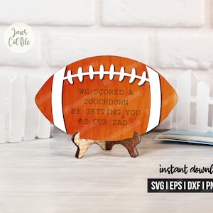 Vatertag SVG Laser geschnitten Datei, Best Dad Ever Svg Digital Download, Fußball, Vatertag, Geschenk von Kinder Opa Geschenk für Papa