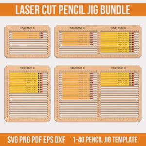 Gabarito de lápis para máquina de gravação a laser, modelo de gabarito de lápis, gabarito de lápis DXF, modelo de gravação de gabarito de lápis, gabarito de máquina a laser para gravação a lápis