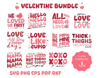 Retro Valentines SVG, Retro Valentines SVG Bundle, Retro Valentine Designs svg, Valentine Shirts svg, Herz Shirt svg, Liebe, Cut File Cricut