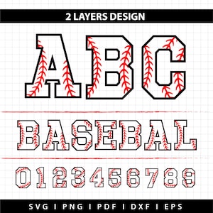 Baseball Font Svg, Lettere universitarie, Squadra di baseball Svg, Baseball Mom Svg, Softball Svg, Alfabeto universitario, Silhouette, File di taglio Cricut, Png
