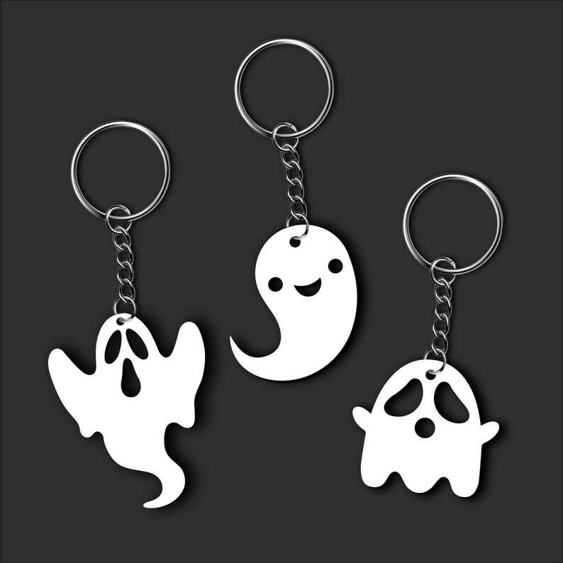 Halloween Ghosts Boo Lasercut Keychain Bundle, 100 Hanging Ghosts Files ...