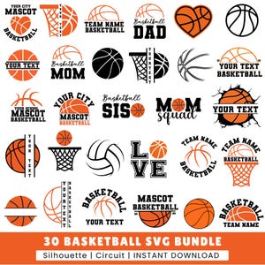 Basketball SVG Bundle: Monogram, Team Name Designs (Cut Files)