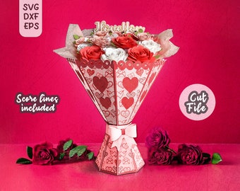 Paper Flower Bouquet SVG Bundle: DIY Teacher Appreciation Gift (Digital Download