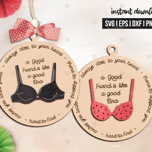 Ein guter Freund ist wie ein BH SVG, BH Ornament SVG-Datei, lustiger Freund Ornament SVG, Sommerdekoration, Freundschaft Ornament, Strand Schneidedatei