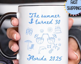 Mug For 30th Birthday Gift 30th Birthday Present Glass Mug For Her 30th Birthday Cup 30th Birthday Gift For Friend Birthday Gift For 30th