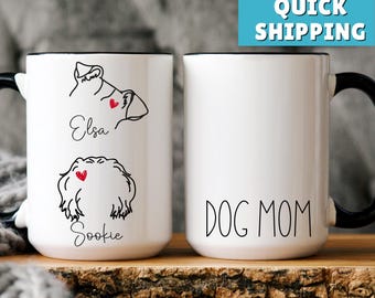 Personalized Dog Mom Gift, Custom Pet Mug, Cup With Dog Ears, Gift For Dog Mom, Dog Cup With Name, Gift For Dog Owner, Dog Lover Coffee Cup