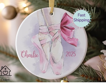 Adorno navideño de baile personalizado, regalo de recuerdo para bailarina de ballet con nombre, adorno personalizado para bailarina, regalo de ballet para niña.