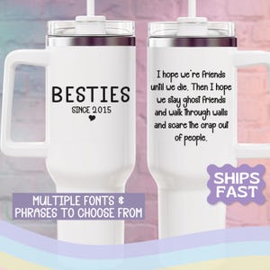 Best Friend Birthday Gift For Best Friend Gift Bestie Gift 40oz Personalized Tumbler With Handle For Best Friend Tumbler For Best Friend