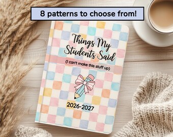 Personalized Teacher Journal Gift For Teacher Memory Book Teacher Appreciation Gift Students Say Back To School Gift For For PreK Teacher
