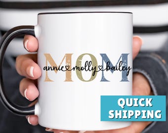 Personalized Gift For Mom With Kids Names Kids Gift For Mom Gift From Kids Personalized Mom Mug Mother Coffee Cup For Mama From Husband