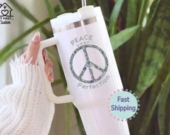 Idea de regalo para terapeutas, vaso personalizado de 40 oz con afirmaciones positivas y asa, idea de regalo para consejeros escolares, vaso para salud mental.