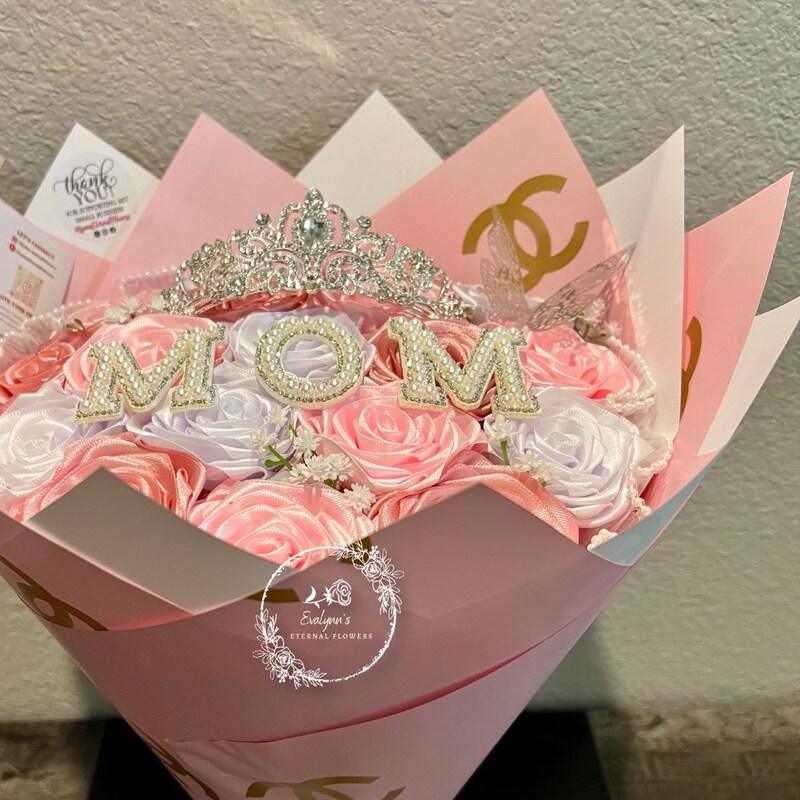 Ribbon Rose Bouquet - Etsy