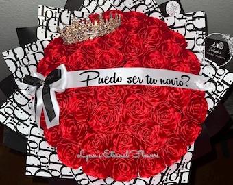 50 count ramo, eternal roses, eternal flowers, forever flowers, graduation, ramo buchon, anniversary, birthday, proposal, wedding, gift