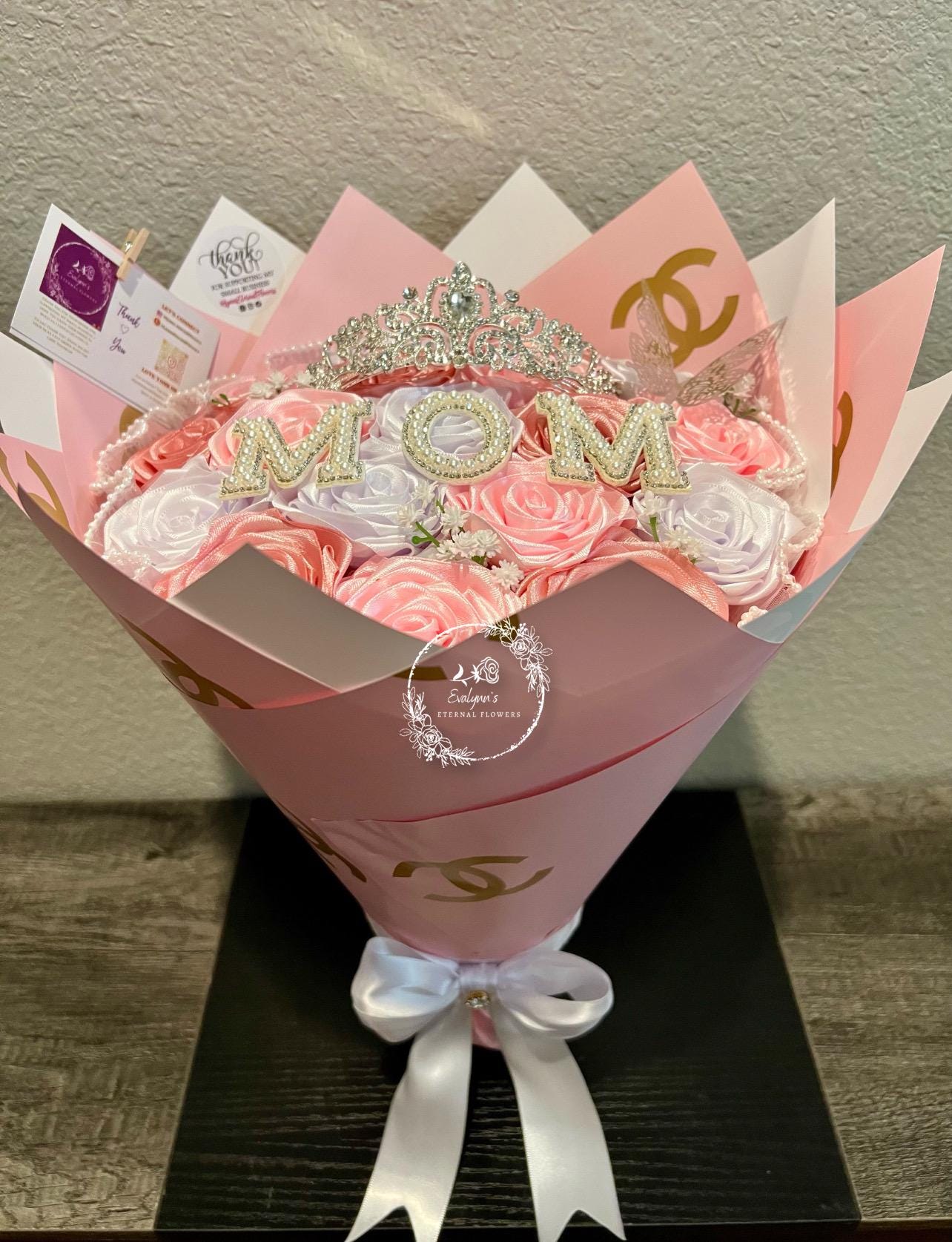 Mother's Day Satin Ribbon Rose Bouquet: Eternal Flower Gift